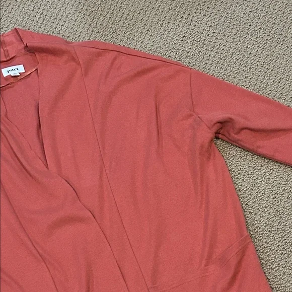 Pact Airplane Cardigan size XL/XXL Baked Clay Open Front Organic Cotton Knit - Picture 5 of 15